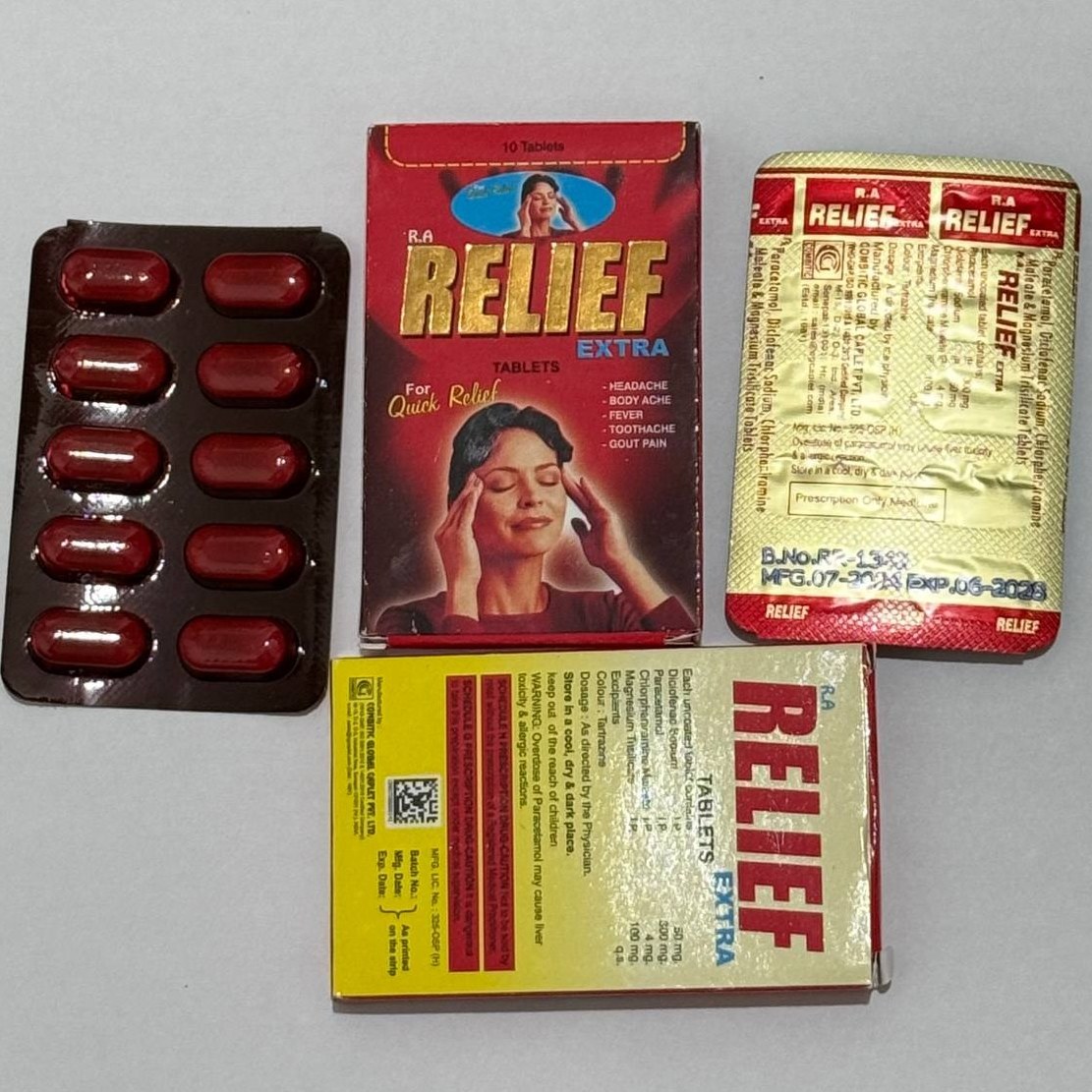 قرص ریلایف اصل  ۱۰عدد مسکن